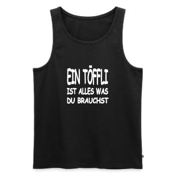 Moped - Men's Premium Organic Tank Top - black - Front - Michal (187cm)