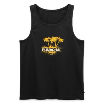 Cadeau pour Funachal - Débardeur bio Premium Homme - noir - Devant - Michal (187cm)