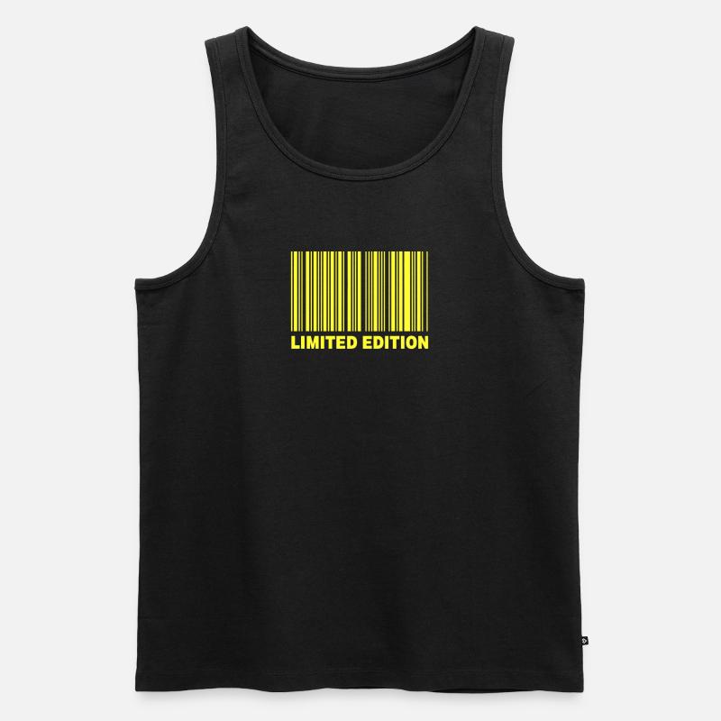 LIMITED EDITION - BARCODE - Männer Premium Bio Tank Top - Schwarz