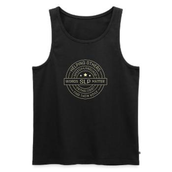Speech Pathologist SLP Speech Therapist - Men's Premium Organic Tank Top - black - Front - Michal (187cm)