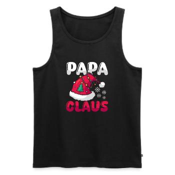 Noël du Père Noël Papa Noël - Débardeur bio Premium Homme - noir - Devant - Michal (187cm)