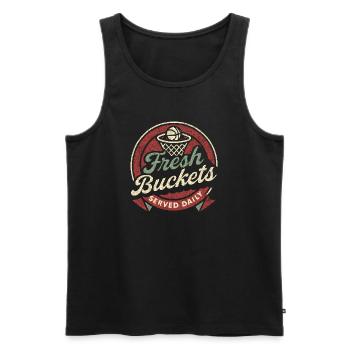 Basketball Spruch Humor Basketballer Geschenkidee - Männer Premium Bio Tank Top - Schwarz - Vorne - Michal (187cm)