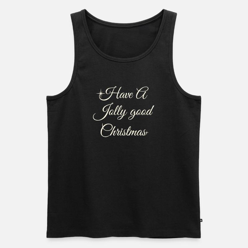 Have A Jolly Christmas Script - Men's Premium Organic Tank Top - black