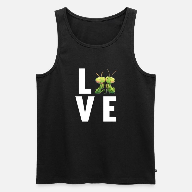 Gottesanbeterinnen Gottesanbeterin - Männer Premium Bio Tank Top - Schwarz