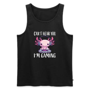 Can't Hear You Ich Bin Gaming - Männer Premium Bio Tank Top - Schwarz - Vorne - AI Model Male 178 light (178cm)
