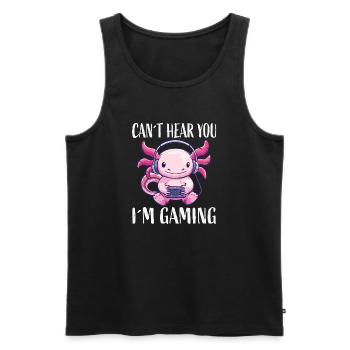 Monstre casque Kawaii pour le jeu - Débardeur bio Premium Homme - noir - Devant - Michal (187cm)