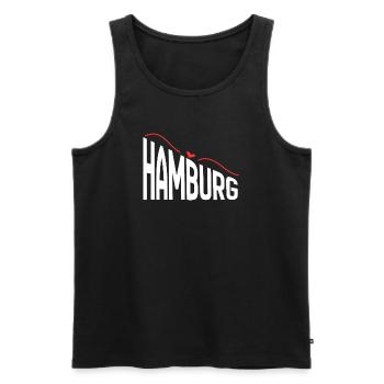 Hambourg - Débardeur bio Premium Homme - noir - Devant - AI Model Male 178 light (178cm)