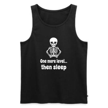 Noch ein Level… Dann Schlaf - Männer Premium Bio Tank Top - Schwarz - Vorne - AI Model Male 178 light (178cm)