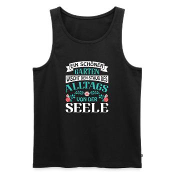 Gartenbau Gärtner Garten Gartenarbeit Sprüche - Männer Premium Bio Tank Top - Schwarz - Vorne - Michal (187cm)