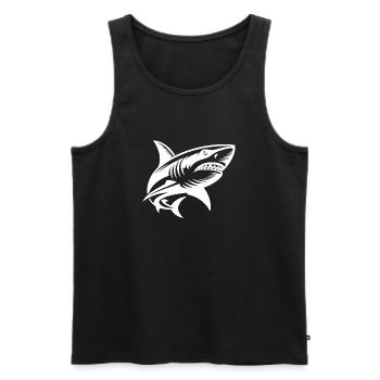 Le requin d’océan appelle et il a de nombreuses dents - Débardeur bio Premium Homme - noir - Devant - AI Model Male 178 light (178cm)