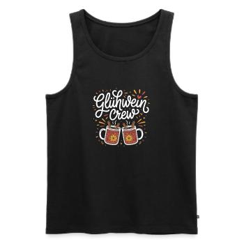 Mulled Wine Crew Merry Christmas Market - Men's Premium Organic Tank Top - black - Front - AI Model Male 178 light (178cm)