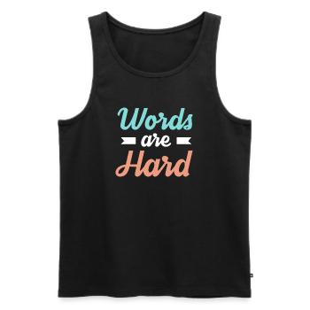 Speech therapist Speech therapist - Men's Premium Organic Tank Top - black - Front - Michal (187cm)