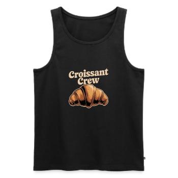 Croissant Crew - Débardeur bio Premium Homme - noir - Devant - AI Model Male 178 light (178cm)
