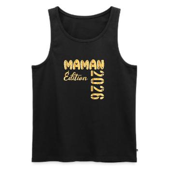 Maman 2026 Édition - Débardeur bio Premium Homme - noir - Devant - Michal (187cm)