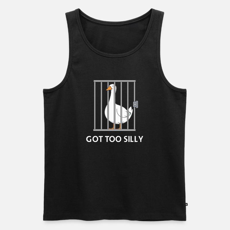 Goose – Wurde zu albern - Männer Premium Bio Tank Top - Schwarz