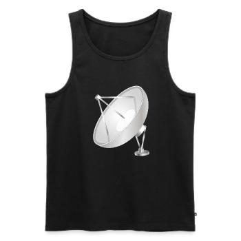  Satellitenschüssel im klaren modernen Look - Männer Premium Bio Tank Top - Schwarz - Vorne - AI Model Male 178 light (178cm)