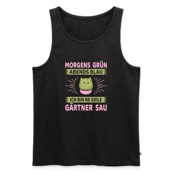 Horticulture Gardener Garden Gardening Sayings - Men's Premium Organic Tank Top - black - Front - Michal (187cm)