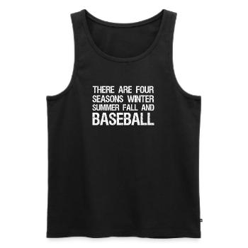 there are four seasons winter summer fall and - Men's Premium Organic Tank Top - black - Front - AI Model Male 178 light (178cm)