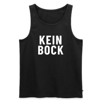Kein Bock - Männer Premium Bio Tank Top - Schwarz - Vorne - AI Model Male 178 light (178cm)