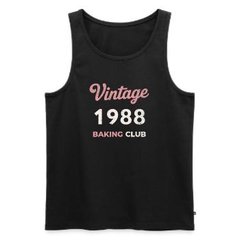 Vintage 1988 – Baking Club Retro Birth Year - Men's Premium Organic Tank Top - black - Front - AI Model Male 178 light (178cm)