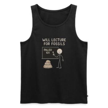 Prehistoric stone tools of Homo - Men's Premium Organic Tank Top - black - Front - AI Model Male 178 light (178cm)