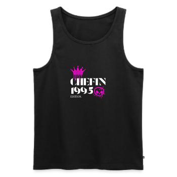 Chefin Edition 1995 30 Geburtstag Spruch - Männer Premium Bio Tank Top - Schwarz - Vorne - AI Model Male 178 light (178cm)