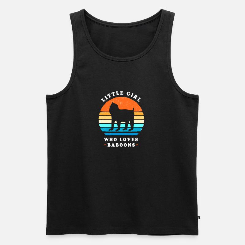 Baboon Primate Monkey Monkey Baboon - Men's Premium Organic Tank Top - black
