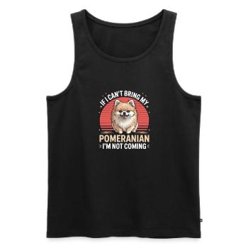 Si ma Pomeranian ne peut pas venir, venez - Débardeur bio Premium Homme - noir - Devant - Michal (187cm)