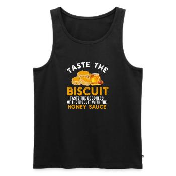 Biscuit Honey Glaze Graphic - Men's Premium Organic Tank Top - black - Front - AI Model Male 178 light (178cm)