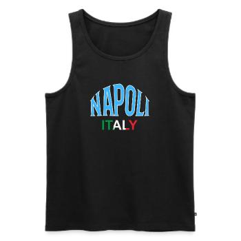 Napoli - Men's Premium Organic Tank Top - black - Front - Michal (187cm)