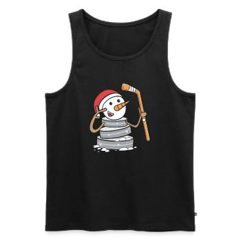 Para Handicap Eishockey - Men's Premium Organic Tank Top - black - Front - AI Model Male 178 light (178cm)