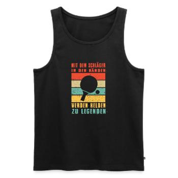 Table Tennis Players Gifts Table Tennis Outfits - Men's Premium Organic Tank Top - black - Front - Michal (187cm)