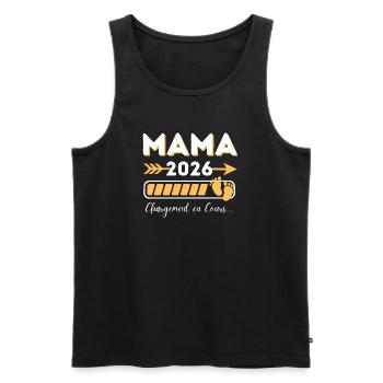 Mama 2026 Loading Modern Style - Men's Premium Organic Tank Top - black - Front - AI Model Male 178 light (178cm)