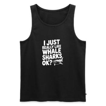 Ich mag Walhaie einfach wirklich sehr, okay? - Männer Premium Bio Tank Top - Schwarz - Vorne - Michal (187cm)