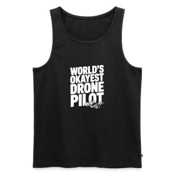World’s Okayest Drone Pilot - Men's Premium Organic Tank Top - black - Front - Michal (187cm)
