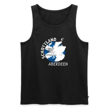 Aberdeen - Männer Premium Bio Tank Top - Schwarz - Vorne - AI Model Male 178 light (178cm)