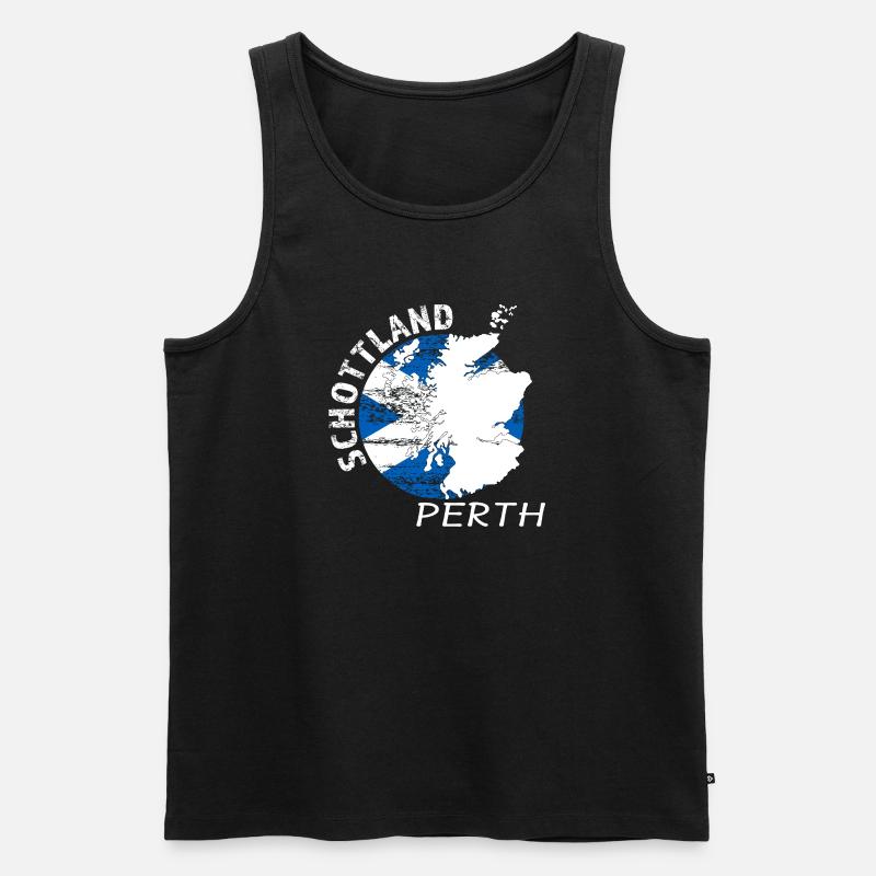 Perth - Männer Premium Bio Tank Top - Schwarz