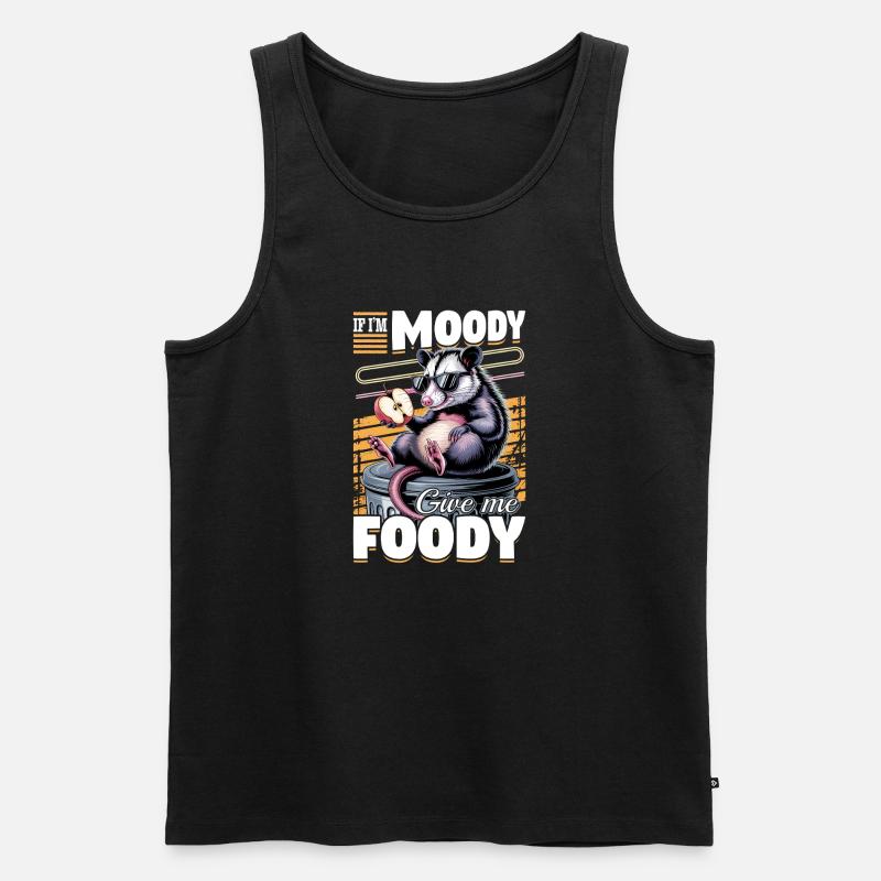 Funny Opossum - Männer Premium Bio Tank Top - Schwarz