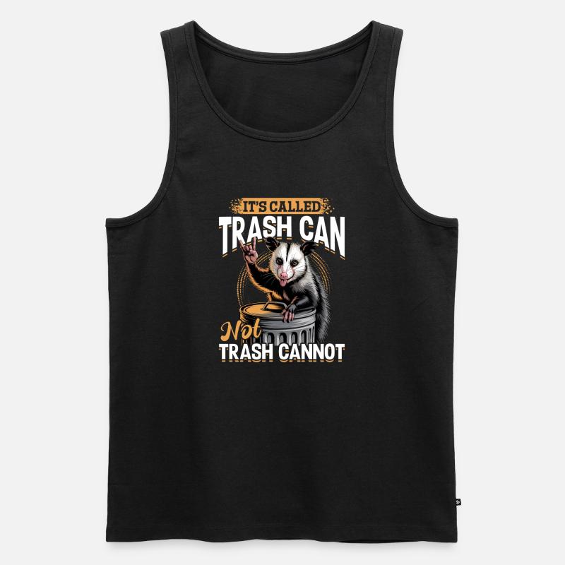 Funny Opossum - Männer Premium Bio Tank Top - Schwarz