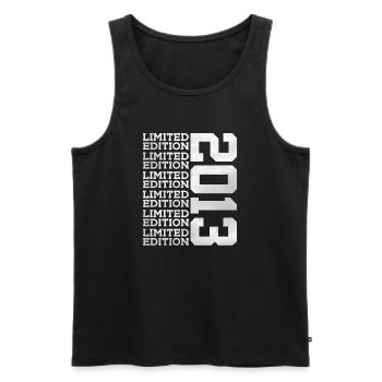 LIMITED EDITION 2013 13 JAHRE 13. GEBURTSTAG - Männer Premium Bio Tank Top - Schwarz - Vorne - Michal (187cm)