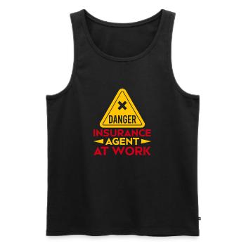 Insurance Agent At Work Funny Insurance Broker - Männer Premium Bio Tank Top - Schwarz - Vorne - AI Model Male 178 light (178cm)