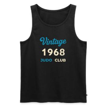 Vintage 1968 Judo Club Retro Geburtsjahr Geschenk - Männer Premium Bio Tank Top - Schwarz - Vorne - AI Model Male 178 light (178cm)