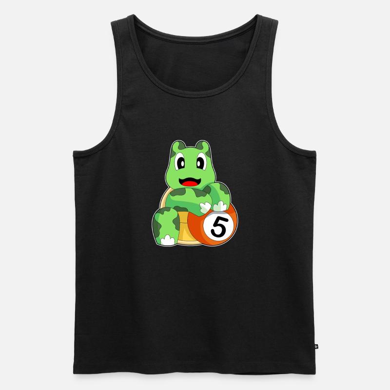 Schildkröte Billiard Queue Sport - Männer Premium Bio Tank Top - Schwarz