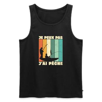 Je Peux Pas J'ai Pêche - Débardeur bio Premium Homme - noir - Devant - AI Model Male 178 light (178cm)