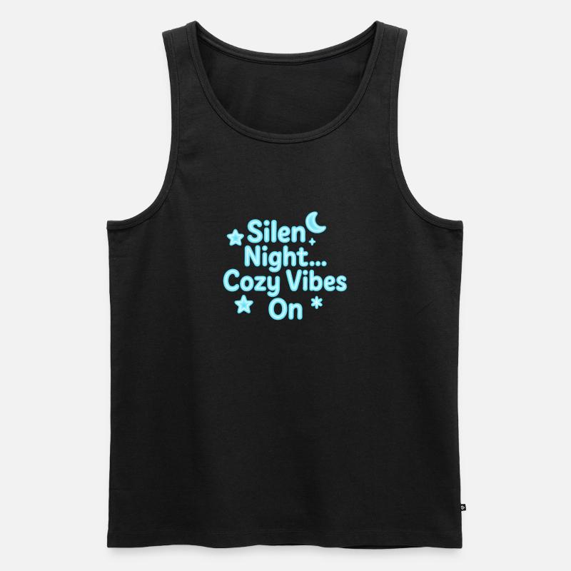 Silen Night Neon Cozy Vibes - Männer Premium Bio Tank Top - Schwarz