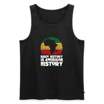 Schwarze Geschichte ist amerikanische Geschichte – Afrikanisch - Männer Premium Bio Tank Top - Schwarz - Vorne - Michal (187cm)