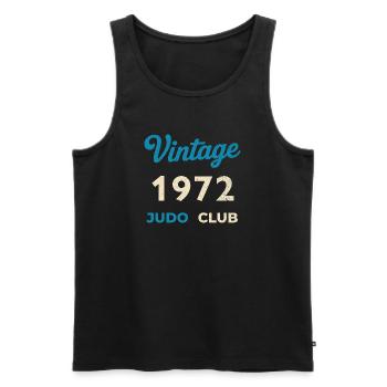 Vintage 1972 Judo Club Retro Geburtsjahr Geschenk - Männer Premium Bio Tank Top - Schwarz - Vorne - AI Model Male 178 light (178cm)