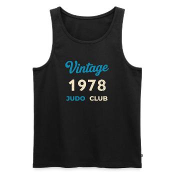 Vintage 1978 Judo Club Retro Geburtsjahr Geschenk - Männer Premium Bio Tank Top - Schwarz - Vorne - AI Model Male 178 light (178cm)