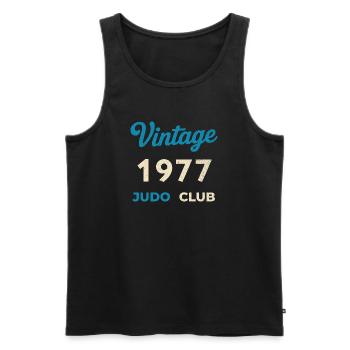 Vintage 1977 Judo Club Retro Geburtsjahr Geschenk - Männer Premium Bio Tank Top - Schwarz - Vorne - AI Model Male 178 light (178cm)