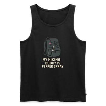 Sentier d’autonomisation des randonneurs solo pour femmes - Débardeur bio Premium Homme - noir - Devant - Michal (187cm)